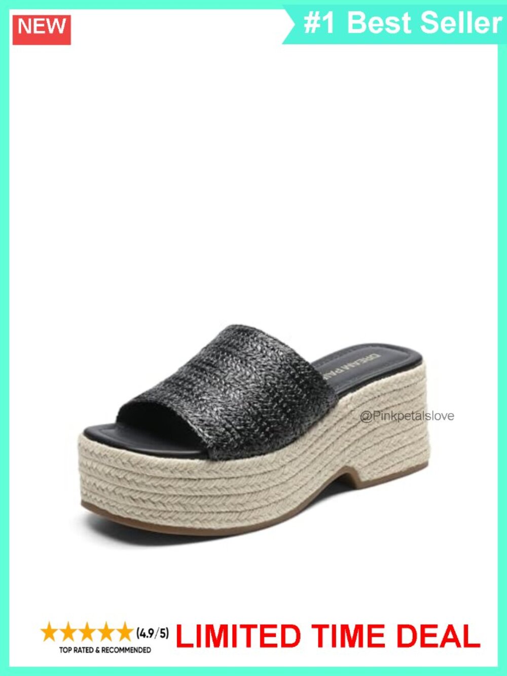 Platform Espadrille Wedge Sandals Slip On Open Toe